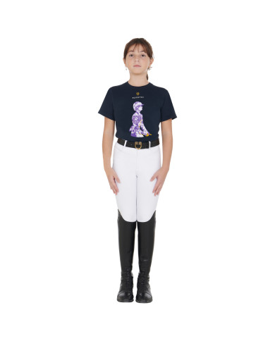 T-shirt bambini slim fit con stampa cavaliere T-shirt bambini slim fit con stampa cavaliere