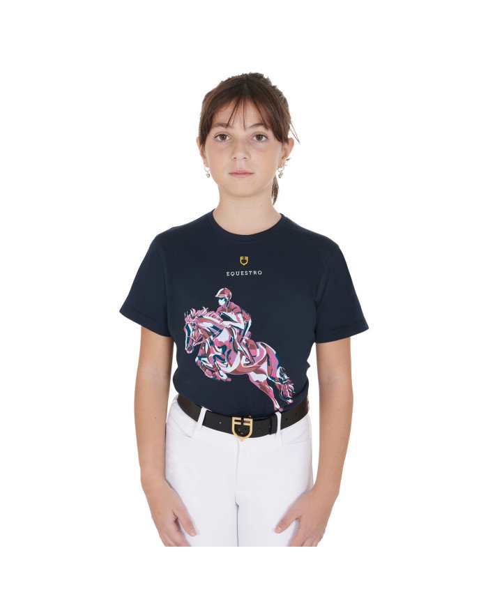 T-shirt bambini slim fit con stampa salto