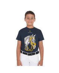 T-shirt bambini slim fit testa cavallo