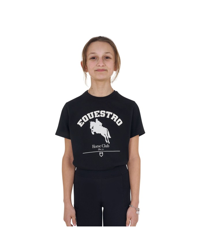 GIRL S EQUESTRO JUMPING HORSE CLUB COTTON T-SHIRT