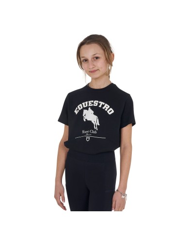 GIRL S EQUESTRO JUMPING HORSE CLUB COTTON T-SHIRT