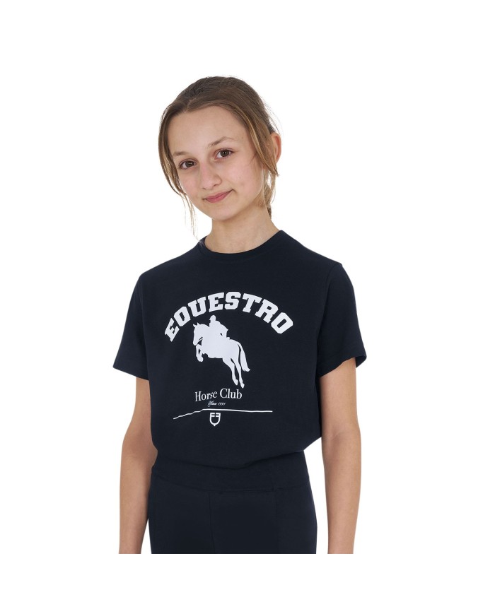 GIRL S EQUESTRO JUMPING HORSE CLUB COTTON T-SHIRT