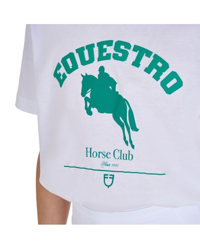 GIRL S EQUESTRO JUMPING HORSE CLUB COTTON T-SHIRT