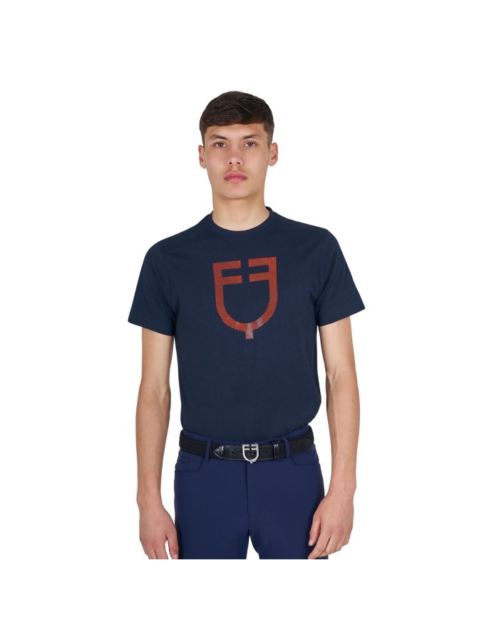 MEN S GLOSSY LOGO COTTON T-SHIRT