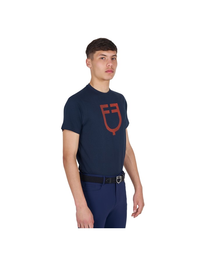 MEN S GLOSSY LOGO COTTON T-SHIRT
