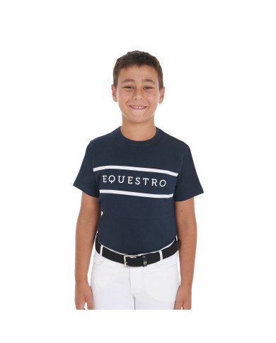 T-SHIRT BAMBINI CON SCRITTA A CONTRASTO (CAMPIONARIO/SHOOTING)