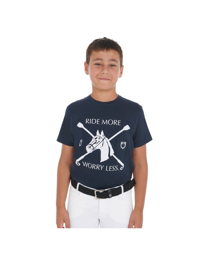 T-shirt bambini con stampa equestre