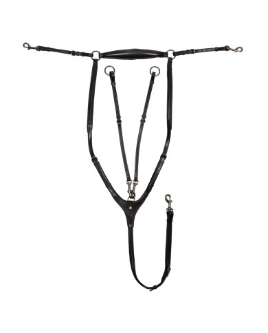 BREASTPLATE WITH REMOVABLE MARTINGALE BLACK FITTING