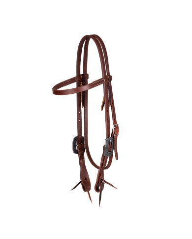 RANCH RAWHIDE TRIMMED 5/8 BROWBAND HEADSTALL