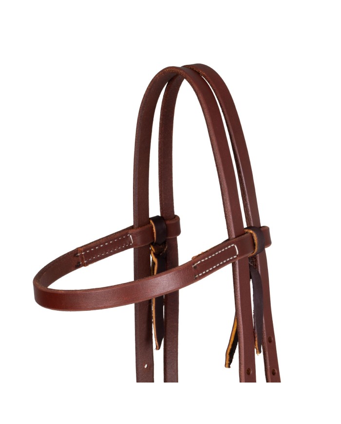 RANCH RAWHIDE TRIMMED 5/8 BROWBAND HEADSTALL