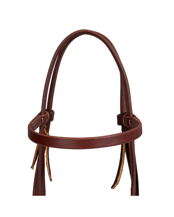 RANCH RAWHIDE TRIMMED 5/8 BROWBAND HEADSTALL